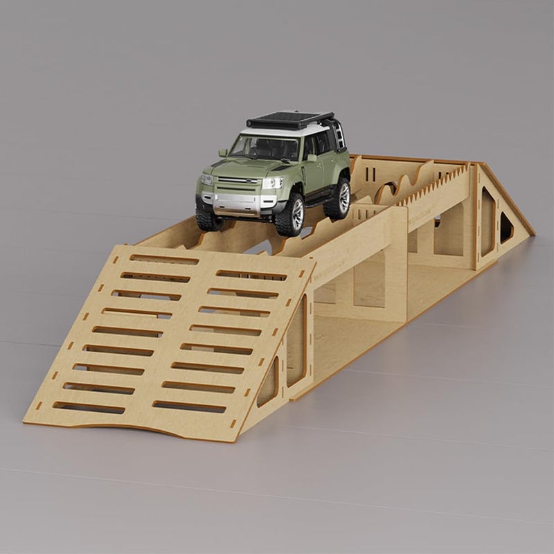 YSKMLOLP RC Wood Bridge, Crawler Car Simulated Obstacle Steep Roadblock Xyloid Bridge,RC Car Obstacle and Seesaw Simulation Tool Accessories (C) - Image 5
